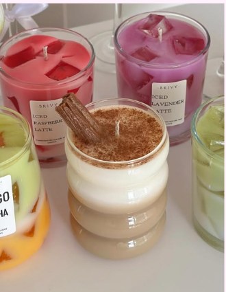 Bougies parfumées et matcha