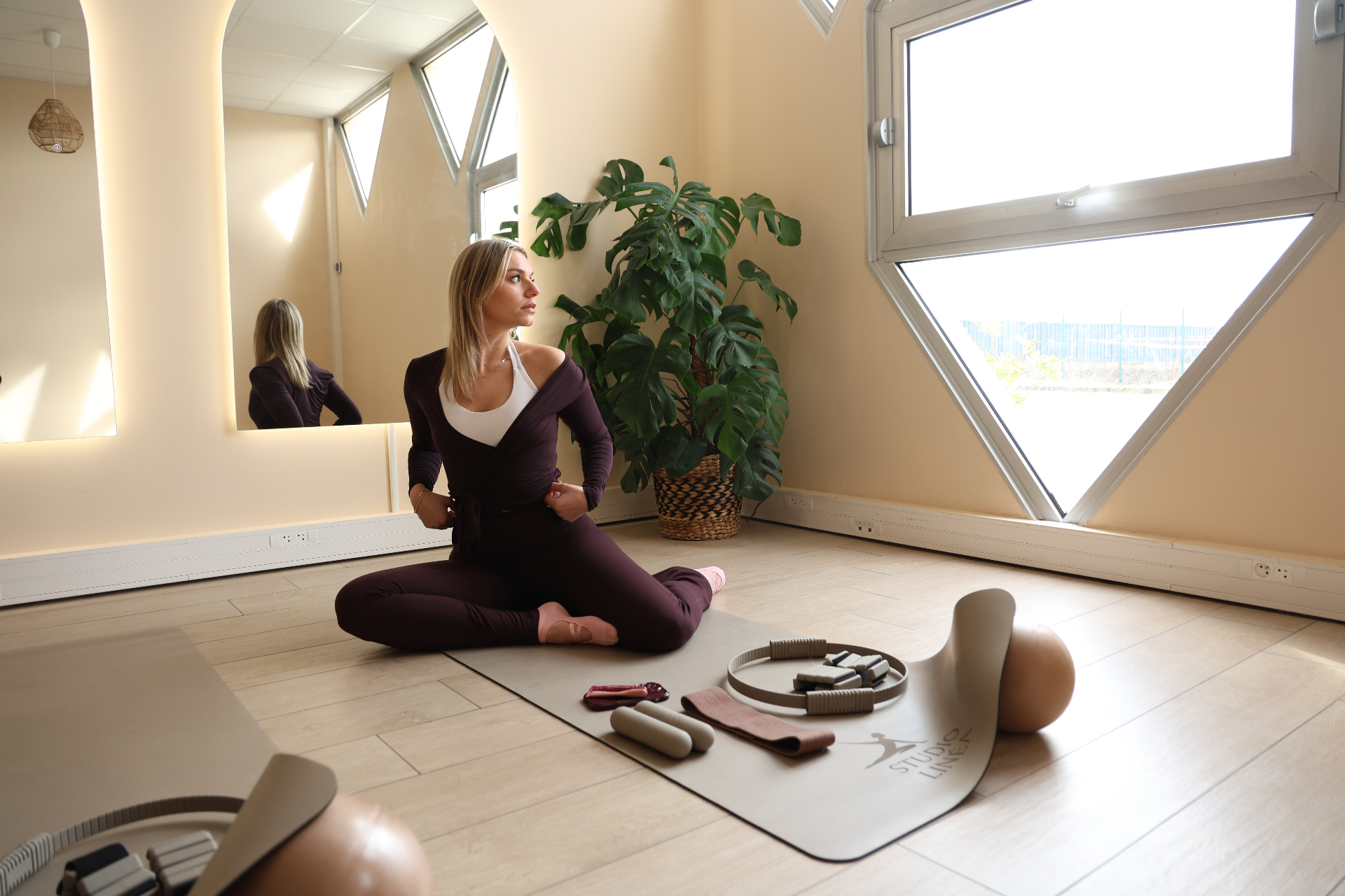 Intérieur du Studio Linea Pilates à Meaux , ambiance chaleureuse